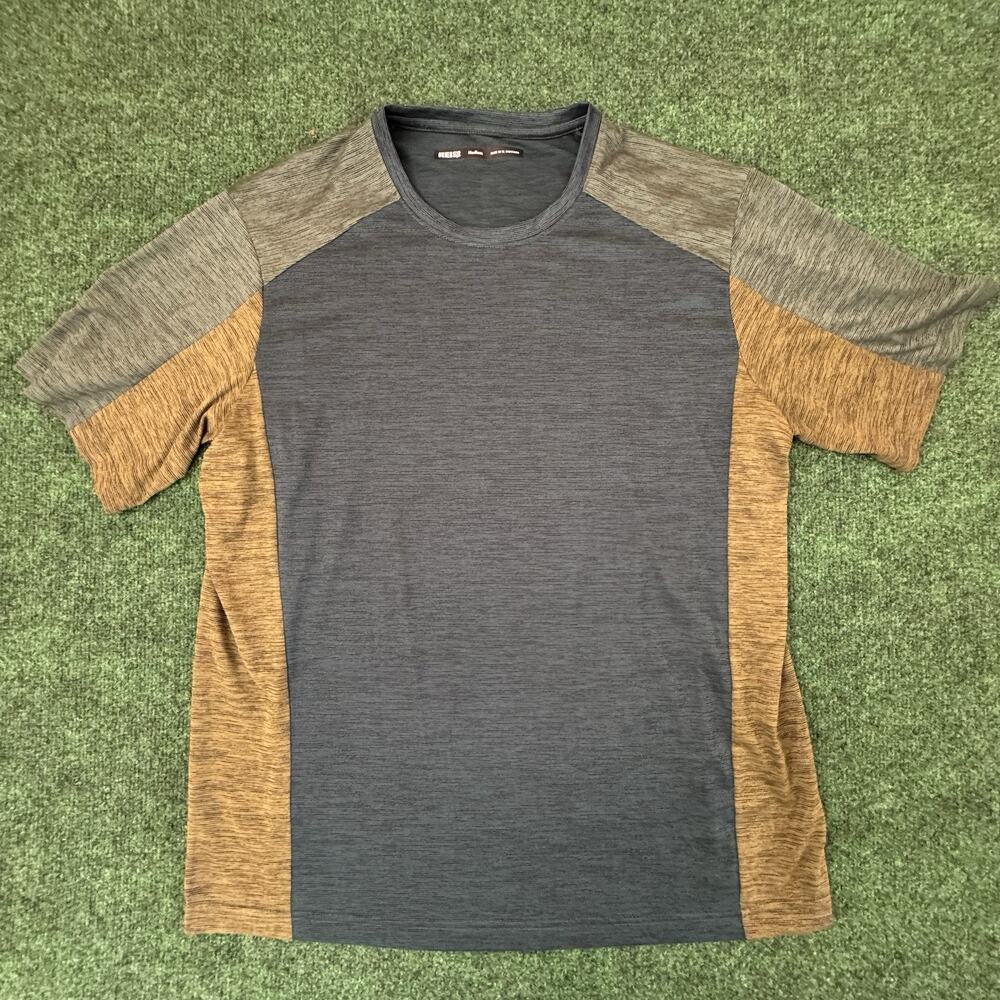 REI Coop Mens Medium Brown Gray Blue Gym Workout T-Shirt